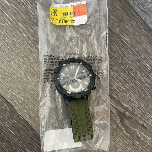 Brand New Men's Chronograph Watch On Army Color Olive Green - Picture 3 of 6